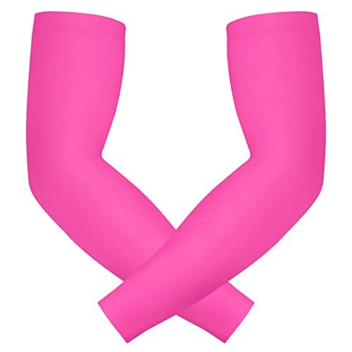Compression Arm Sleeves for Adults UV Sun Protection for Sports 1 Small Pink