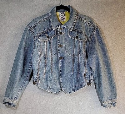 Vintage 80s CARMIM Fall Guy Jean Jacket 38 Jazz Funk HipHop Acid Wash Lined Rare