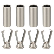 4pcs Shoelace Tips Alloy Cylindrical Tip Replacement Silver