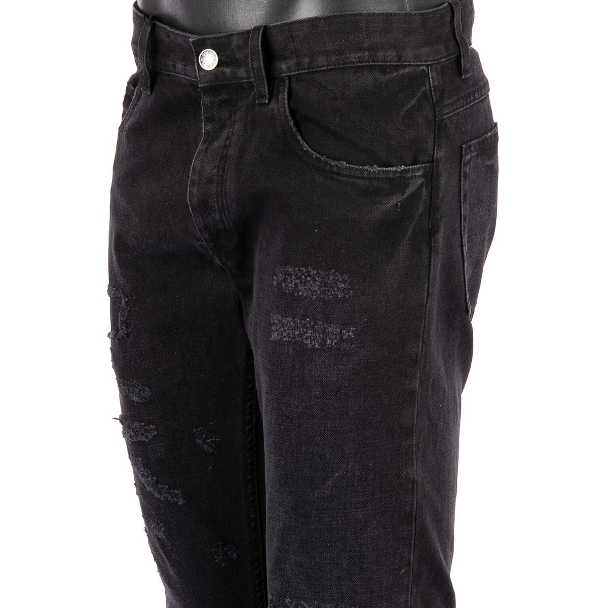 DOLCE & GABBANA Straight Jeans Trousers Bee Crown Goldwork DOLCE & GABBANA Straight Jeans Trousers Bee Crown Goldwork