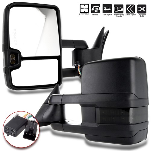 Power LED Signal Lamp Side Tow Mirrors Pair For 88-98 C/K 1500 2500 3500 - Picture 16 of 17