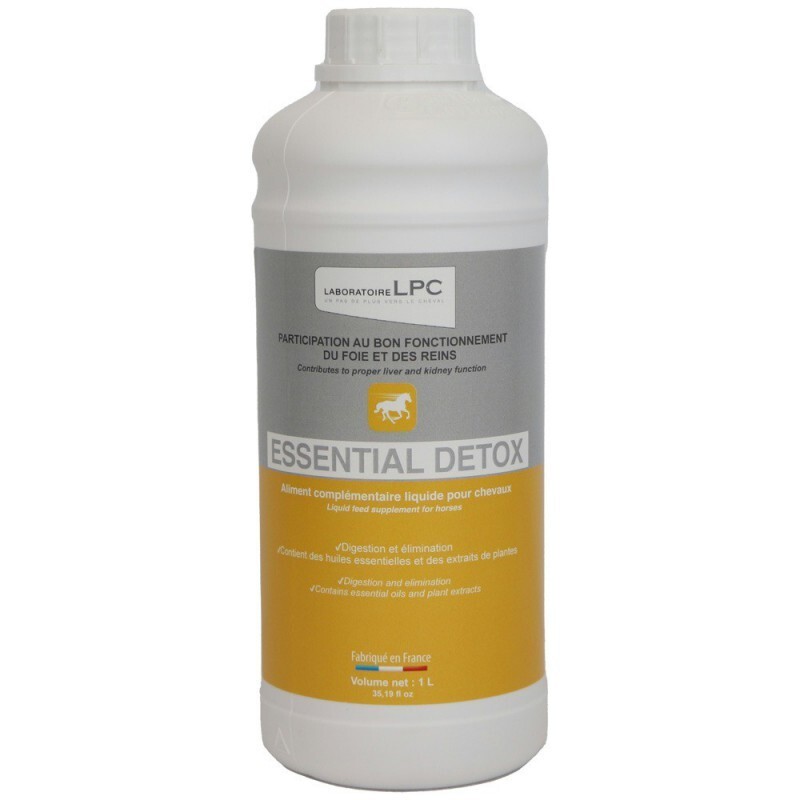 LPC Essential Detox liquide 1L drainage hépatique et élimination des toxines cheval