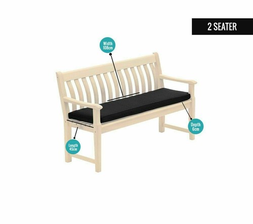 MADE TO MEASURE Outdoor Waterproof Fabric Bench Pad Garden Furniture Sale - Picture 7 of 18