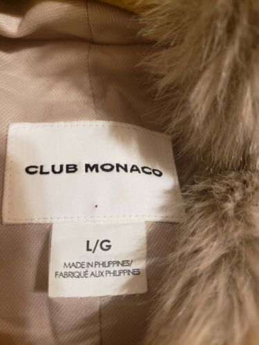 New $229 (Orig Price) CLUB MONACO Poella Faux Fur Winter Vest Women's Size Lg - Picture 4 of 6