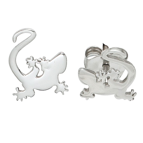 Paar Ohrstecker Stecker Gecko, 925 Silber Rhodiniert, Ohrschmuck Ohrringe Damen-image