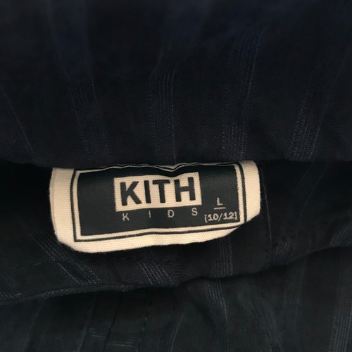 Kith Linden Track Suit Set Boys Large 10 12 Navy Blue Maroon Pants Jacket Zip Up - Picture 4 of 14