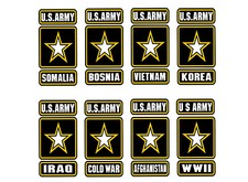 U.S Army Served Vinyl Decal Sticker Military Iraq/Vietnam/Bosnia /Somalia/WW II