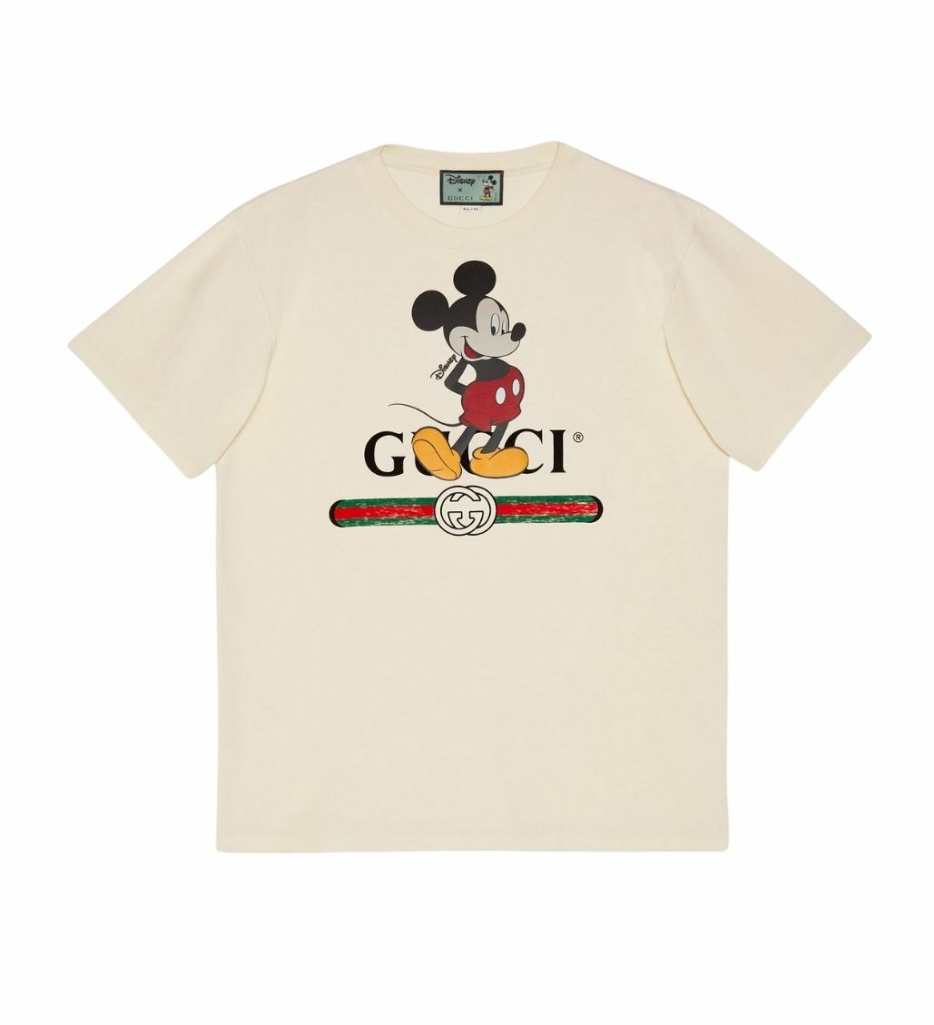 Gucci Disney x Gucci Print Cotton Oversize Beige White T Gucci Disney x Gucci Print Cotton Oversize Beige White T