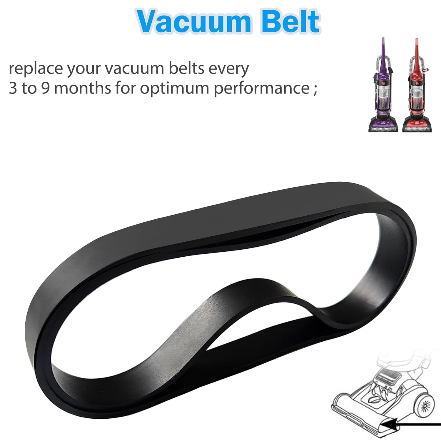 Vacuum Belt for Hoover Windtunnel XL Pet, Fits UH71105/UH71107/UH71120 Models