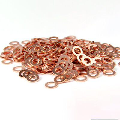 M5-M48 Thick 1-1.5-2mm Copper Flat Washer Copper Crush Washers Gasket Seal Ring 