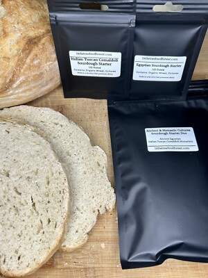 Ancient & Monastic Cultures Sourdough Starter Duo | Egyptian & Tuscan, Fast Ship