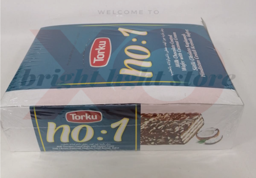 24 X Torku No 1 Chocolate Milk Cream Wafer with Conconut Cream 35 Grams  شوكولاتة