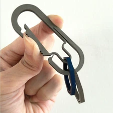 Titanium Alloy Buckle Carabiner Keychain Key Ring Clip Hook EDC Outdoor
