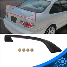 For 96-00 Honda Civic 2DR 4DR Primer Blk Trunk Spoiler Wing LED Brake Light Lamp