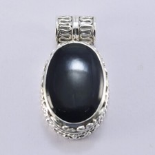 elegant Black Onyx 925 Sterling Silver Black Pendant genuine supply US gift