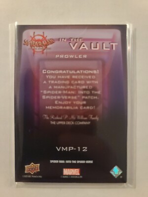 2022 Spiderman into the Spider-Verse In the Vault Mask Patch #VMP