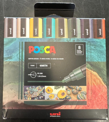 POSCA PC-5M (8 EARTH TONE COLOR) WATER-BASED