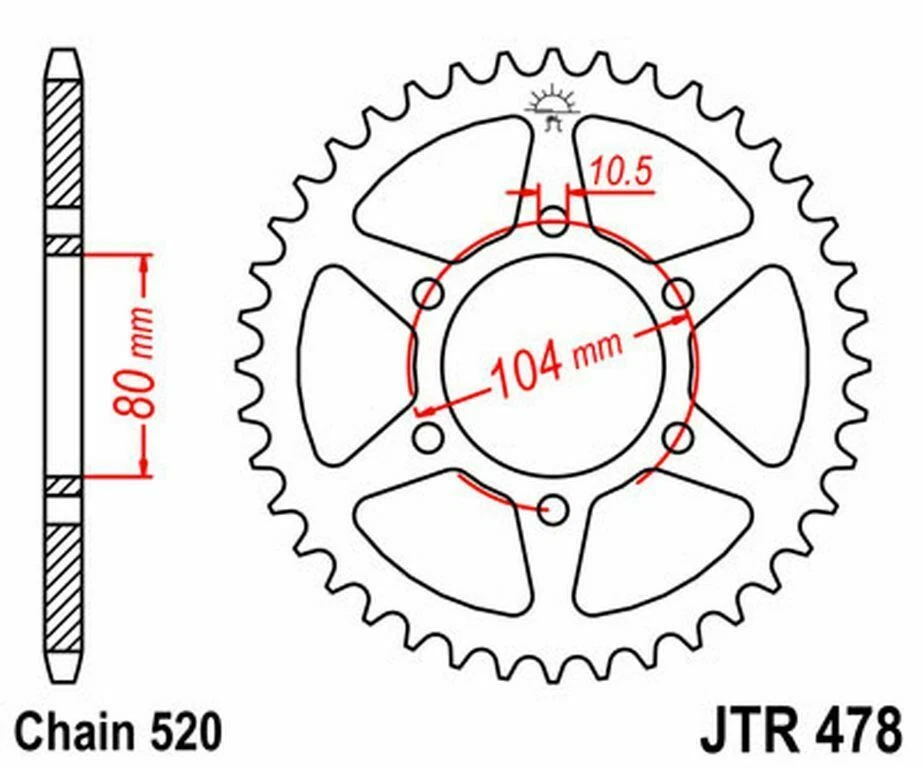 Kit de corrente e roda dentada Kawasaki EX650 Ninja 650R 2009 JT/EK 520SRO6 O-ring - Imagem 4 de 4