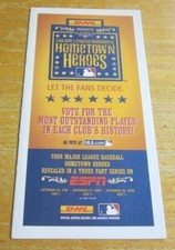2006 DHL Hometown Heroes MLB Baseball Official Ballot Unmarked