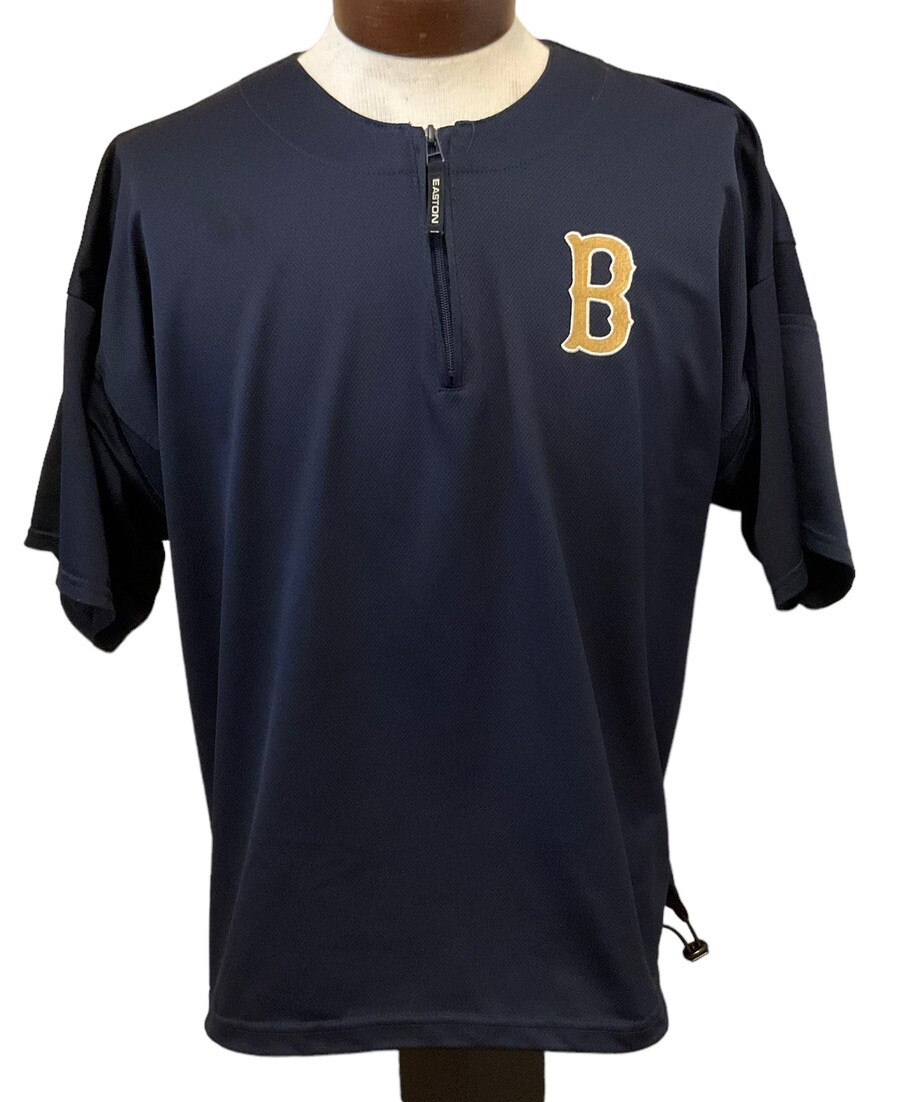 *Mint* EASTON 1/4 Zip “B” Navy Baseball Batting Practice Shirt Vent