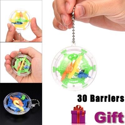 Mini Ball Maze Intellect 3d Puzzle Toy Balance Barrier Magic Labyrinth Spherical
