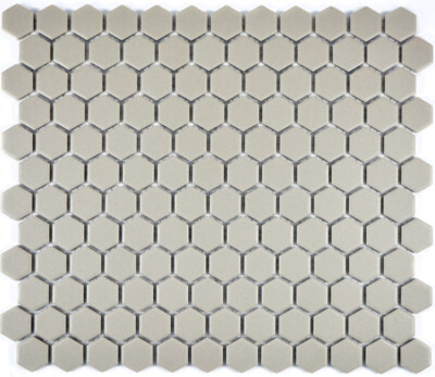 Mosaik Fliese Keramik Hexagon grau unglasiert Dusche 11A-0202-R10_f 10 Matten