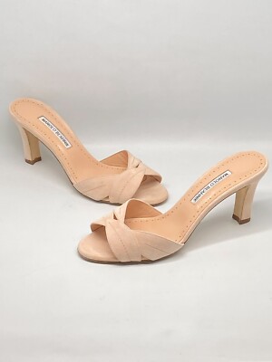 Manolo Blahnik Siemu Suede Mule Sandals size 38.5 | eBay