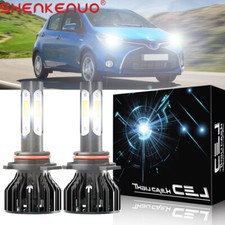 For Toyota Yaris Hybrid 2015 Pair 9012 HIR2 6000K 11000LM LED Headlight Bulb Kit