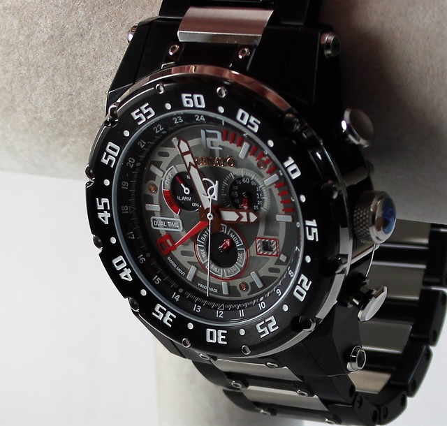 Renato Men's Buzo Extreme Watch, Swiss ISA 8173, Black IP/Stainless