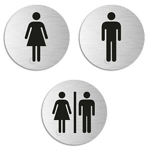 Einfache Acryl Toilette Symbol Türschild Selbstklebend Anzeige Plakette Schilder