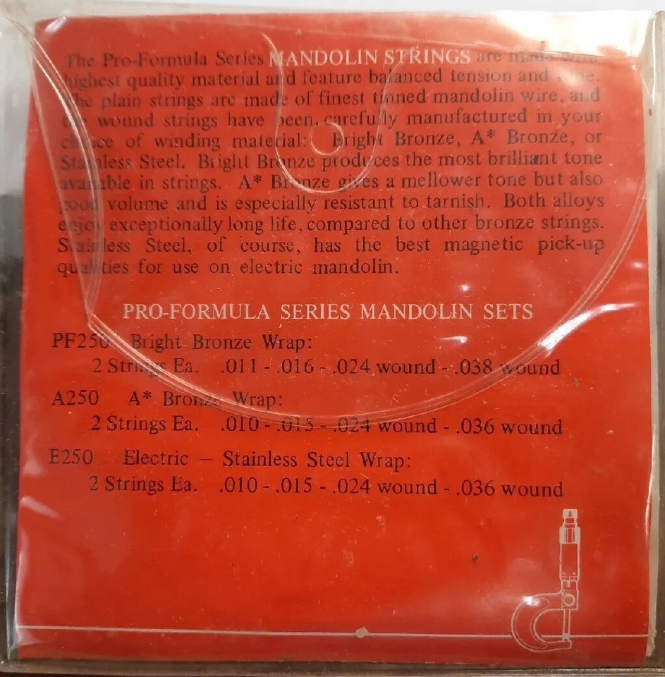 Loop End Mandolin Strings GHS Mandolin Strings Pro Formula A250 Professional Loop EndBright ...