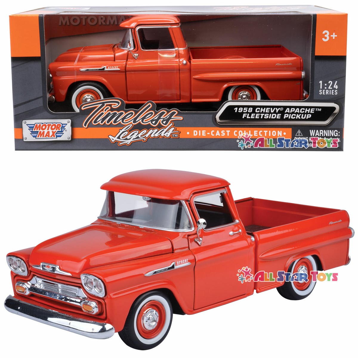 No197 ミニカー1/24 CHEVROLET APACHE PICKUP Amazon.com: 1958 Chevy