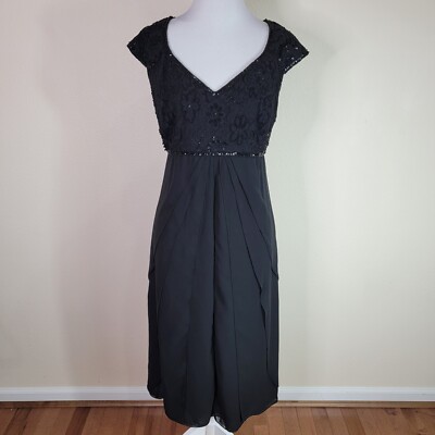 KM Collections by Milla Bell Black Beaded Cap Sleeve Formal A Line Dress Size 10 | eBay KM Collections by Milla Bell Black Beaded Cap Sleeve Formal A Line Dress Size 10 | eBay
