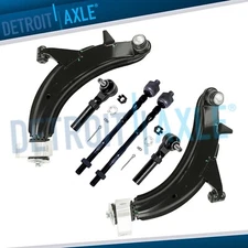 Front Lower Control Arms Inner Outer Tie Rods Kit for 2003-2005 Subaru Forester