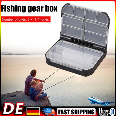Semi-Automatic Opening Fishing Tackle Box w/ Grid Baits Storage Case (L) Hot