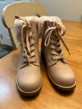 Dolce Vita Pink Girl's Side Zip Boots/w Fur Trim Size 5 M NWOB FAST SHIPPING