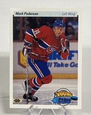1990-91 Upper Deck #532 Mark Pederson RC 1st Young Guns Pack Fresh 🏒🔥