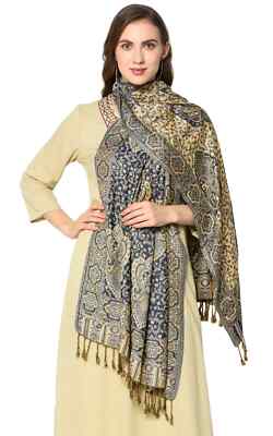 Dupatta Damen indischer Designer bedruckter Stola Seidenschal Partykleidung P...