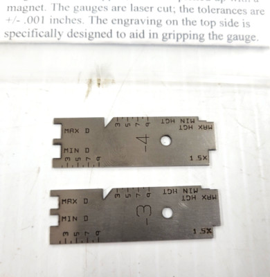 NEW Stainless Steel 1/8'' and 3/32'' Rivet Reader Gauges