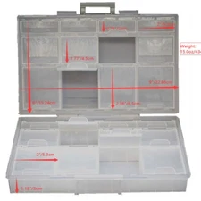 Half Transparent BOXALL-24 Compartments Small Parts Stationery Jewelry Box