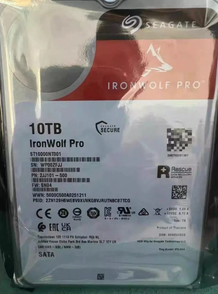 For Seagate IronWolf Pro ST10000NT001 Hard Drive 10TB 7200RPM256MB SATA6Gb/s HDD - Image 3 of 4