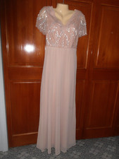 Addriana Papell beaded Long Formal Mother of the bride size 6 Pink dress