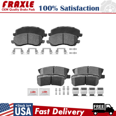 Front +Rear Ceramic Brake Pads w/Clips For 2007-2012 Mitsubishi Outlander Sport