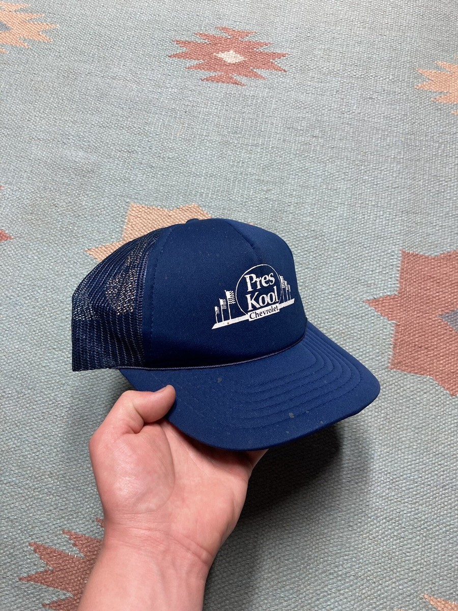 Vintage trucker hat mesh cap Pres Kool Chevrolet Chevy car