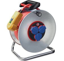 Stahlblech Kabeltrommel 40m H07RN-F3G1.5 Überlastschutz FORMAT 90190040