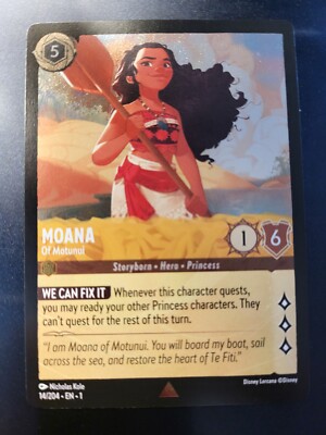 moana 2 lorcana card Moana 14/204 Rare FOIL - Disney Lorcana TCG