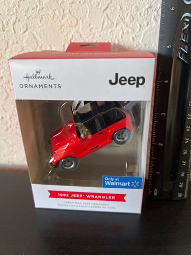 2024 Hallmark 1992 roter Jeep Wrangler Weihnachtsschmuck nur Walmart NEU + BOX - Bild 6 von 6