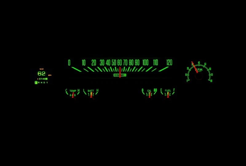 Sistema de calibre analógico para camioneta Chevy Dakota Digital 1964-66 RTX-64C-PU-X Foto 4 de 4