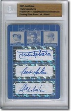 Jose Tabata * Jesus MONTERO * Joba Chamberlain * Autograph Rookie Auto Plate 1/1