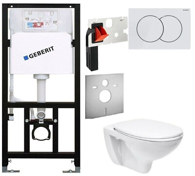 WC Vorwandelement   Set mit Spülkasten Geberit  Einwurfschacht  Bedienungsplatte